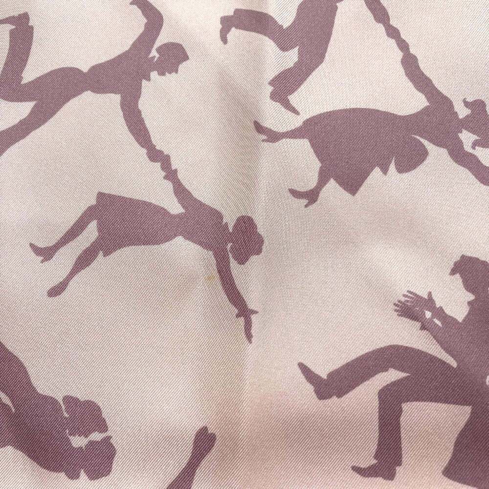 HERMES Pink Silk Scarf - Picture 6 of 8